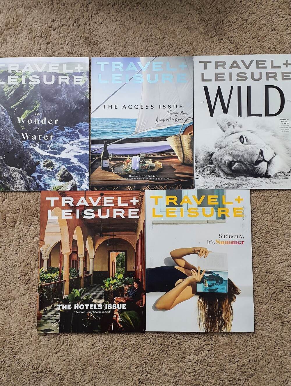 Travel + Leisure Magazine Lot Of 5 Feb to Jun 2026 Issues For Travel Enthusiasts